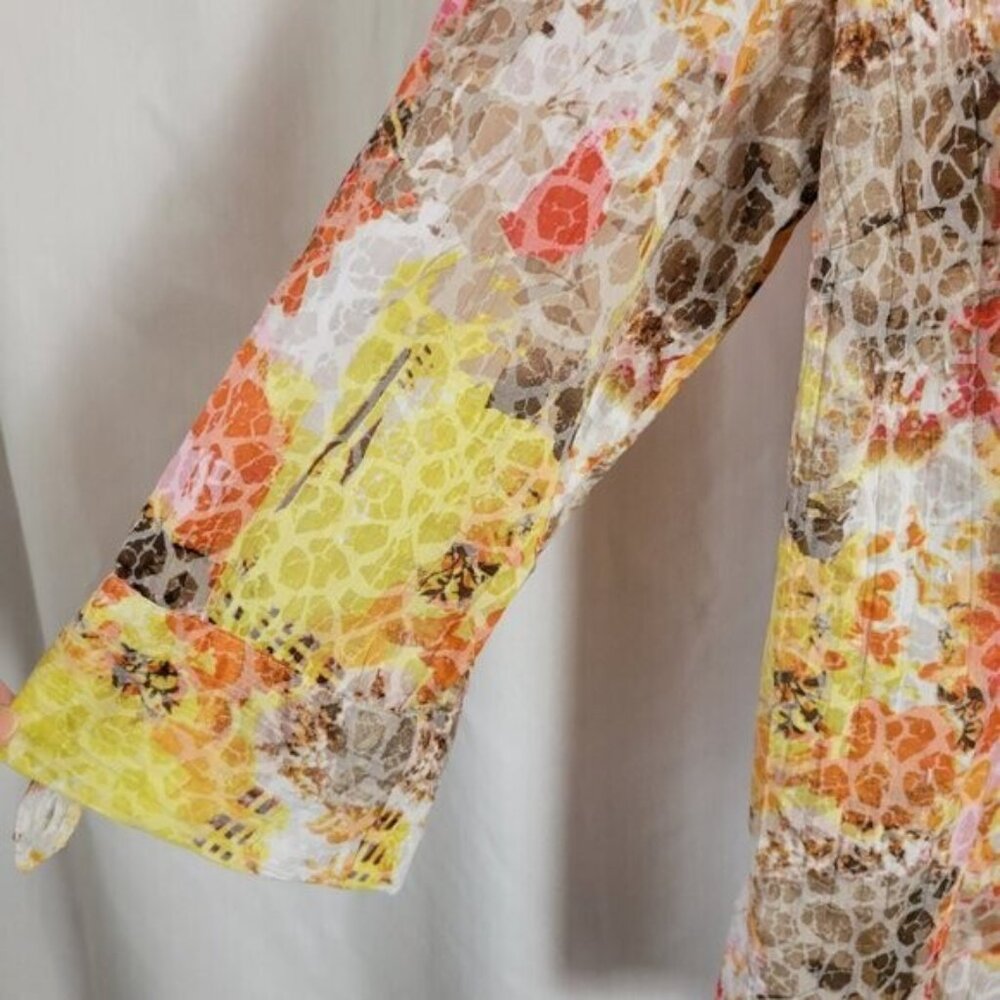 JM Collection Blouse Floral Sz 18 Breezy Flowy BOHO Feminine Vacation embellish - Picture 5 of 9